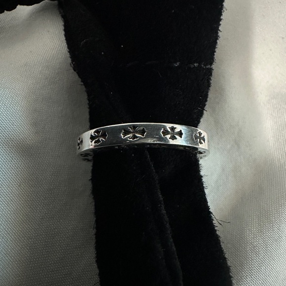 Chrome Hearts Malibu FU 3mm Sterling Silver Ring unisex 5.5us NEW - Picture 5 of 6